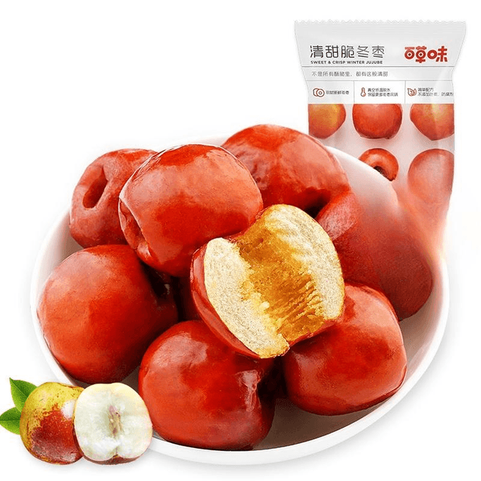 Bai Cao Wei Crispy Winter Jujubes 35g*5 Bags