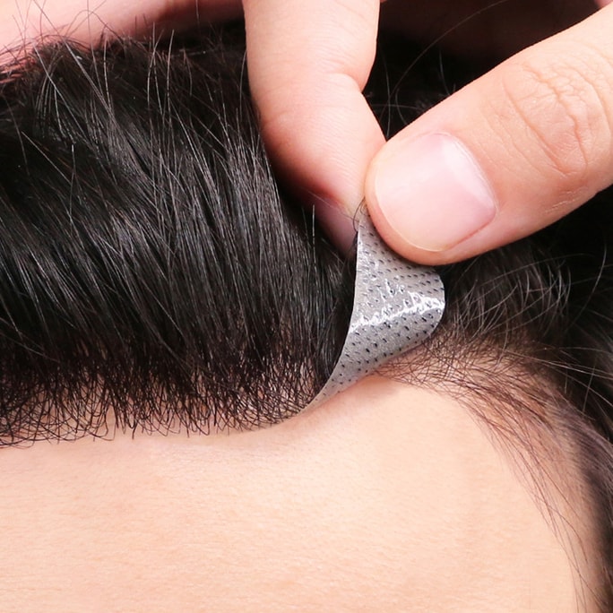 【中国直邮】全真发手织男士前额补发片 发际线假发贴片隐形补发块 2.