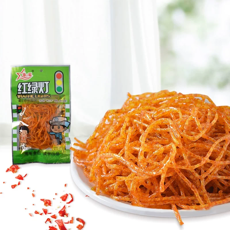 台湾 海霸王 中国直邮    红绿灯辣条儿时经典海之军红绿灯辣丝8090后童年怀小零食小卖铺 16g*5包