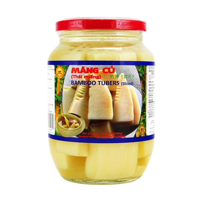  Bamboo Tubers Sliced - Mang Cu, 17.64 oz 【For Stir-Frying, Cold Dishes, Soup Cooking, And Hot Pot】