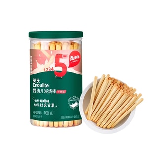 [중국 직송] 영시 유아용 숯스틱 젖니발기 비스킷 어린이 간식 108g/캔 우유맛