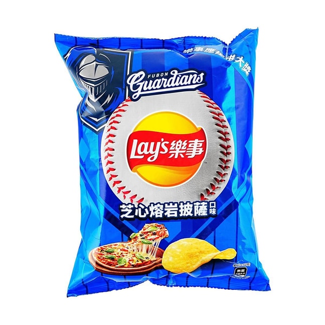 台湾版LAY'S乐事 薯片 芝心熔岩披萨口味 49g 【台湾棒球联名款】