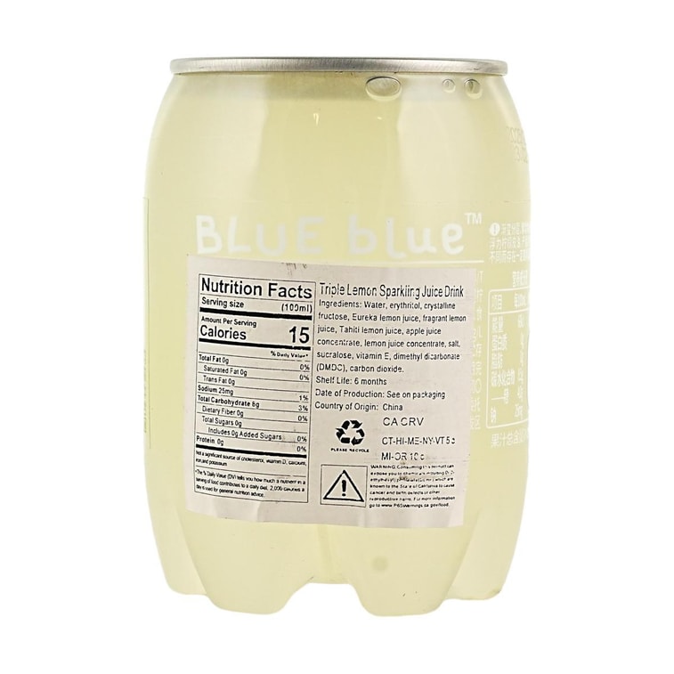 미니 과일 주스 탄산수, 트리플 레몬 맛, 6.76 fl oz *6【6개입】【저당】 6