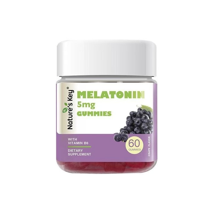 Melatonin Sleep Gummy Candies 60 pieces per bottle [Grape Flavor]