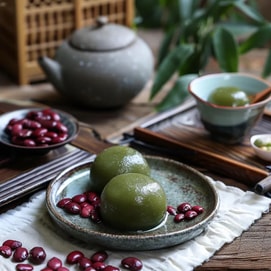 味滋源 艾草青团 夹心糯米糍粑点心 红豆沙味 6枚装 300g【春季限定 时令美味】【新鲜短保】