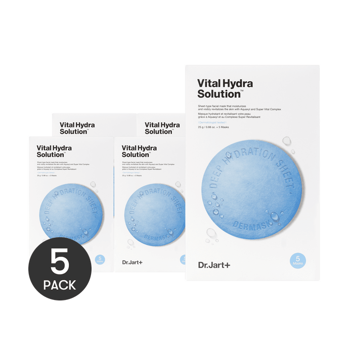 Dermask Water Jet Vital Hydra Solution フェイスマスク 5枚入り * 5【5パック(25枚)】