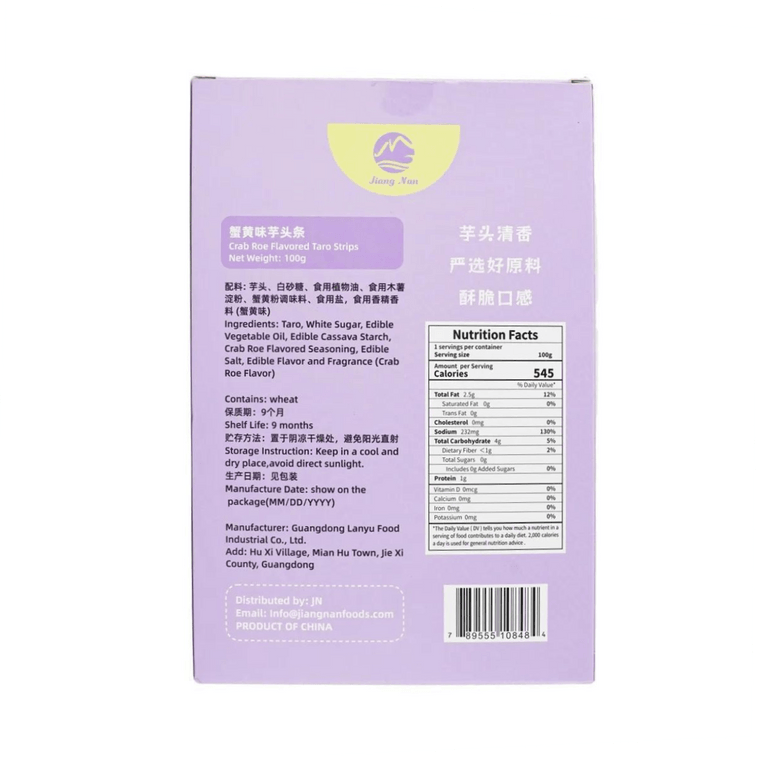 Crab Roe Flavor Taro Strips 3.52 oz 3