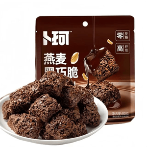 卜珂零点 燕麦黑巧脆 0蔗糖 高纤维 饱腹轻食80g*1袋