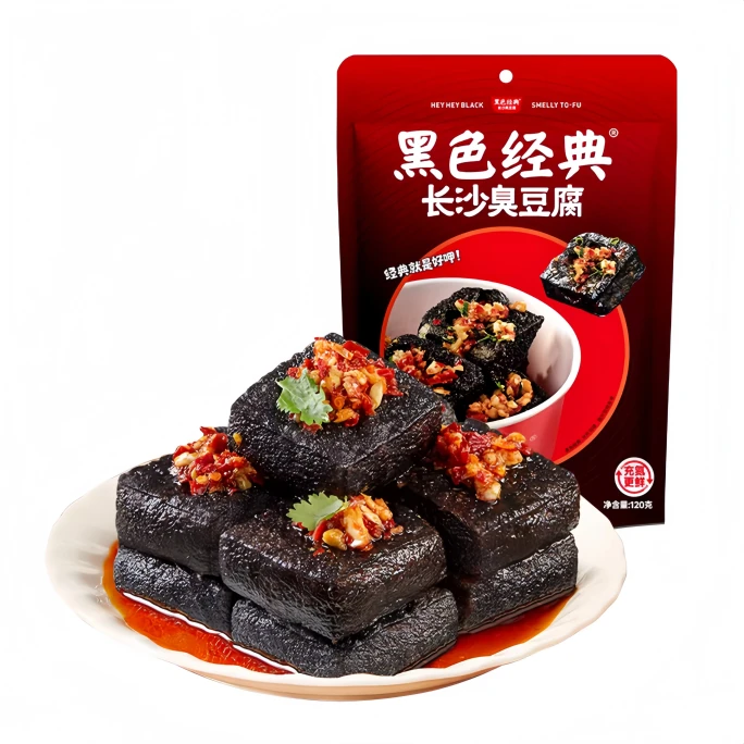  黑色經典 長沙臭豆腐袋裝(蒜香)120g*1包