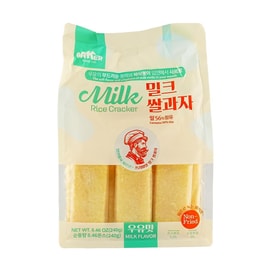 Milk Rice Cracker, Milk Flavor, 8.5 oz【Healthy Non-Fried】