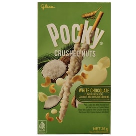 グリコ ポッキー クラッシュナッツシリーズ ホワイトチョコレート ココナッツカシューナッツ クラッシュクッキーバー（限定品、25g）