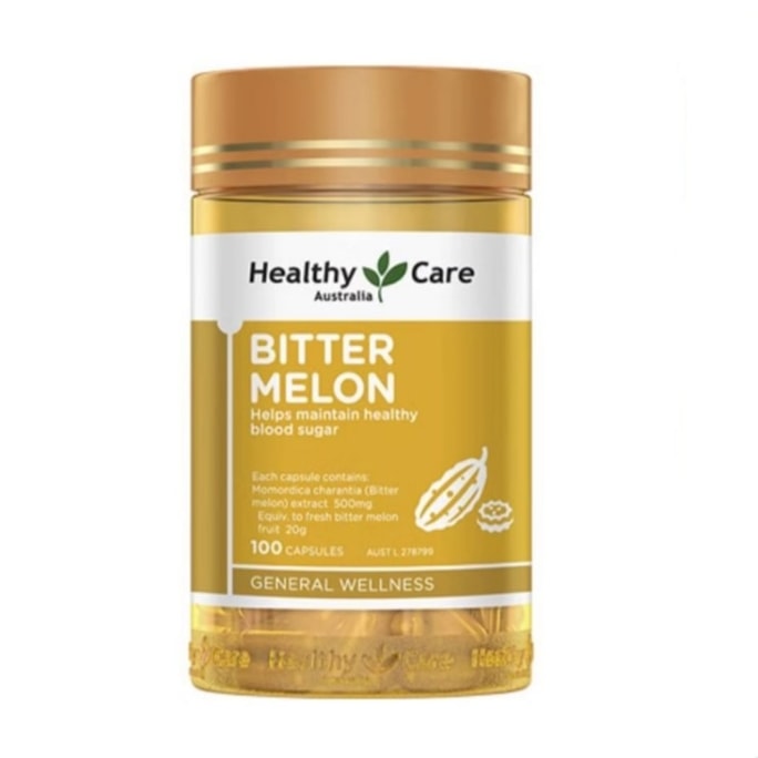 【中国直送】ヘルシーケア オーストラリア産ゴーヤエキス ソフトカプセル - 血糖値のバランスを整え、熱を下げ、夏の暑さを和らげる植物エキス（100カプセル）
