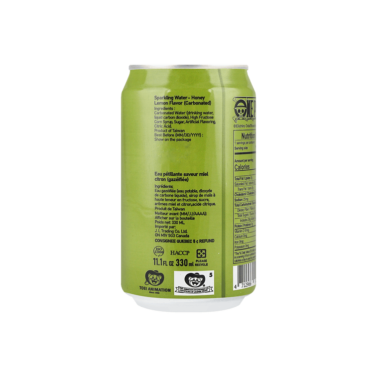 One Piece Zorro Sparkling Water Honey Lemon Flavor, 11.15 fl oz 10