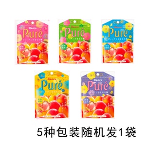 【日本直邮】 日本 KANRO PURE果肉果汁咀嚼弹力软糖 期间限定 梅子味 52g