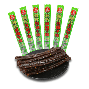 [중국에서 직접 우편 발송] 샤올라라 반팔 말린 콩 매운 스트립은 매콤하고 쫄깃합니다. 어린 시절 추억의 매운맛 스트립 드라마, 파티 시청용 매운 간식 7g*6개