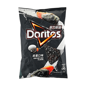 台湾版DORITOS多力多滋  玉米片 皮蛋味 102g【震撼猎奇口味!黑色薯片】【台湾711限定】