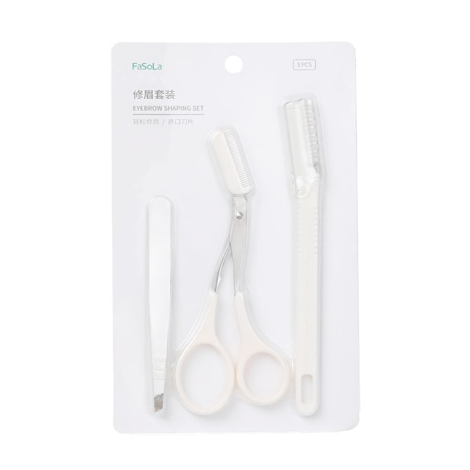 Eyebrow Trimming Razor Combing Scissors Safety Shape Eyebrow Trimmer For Girls