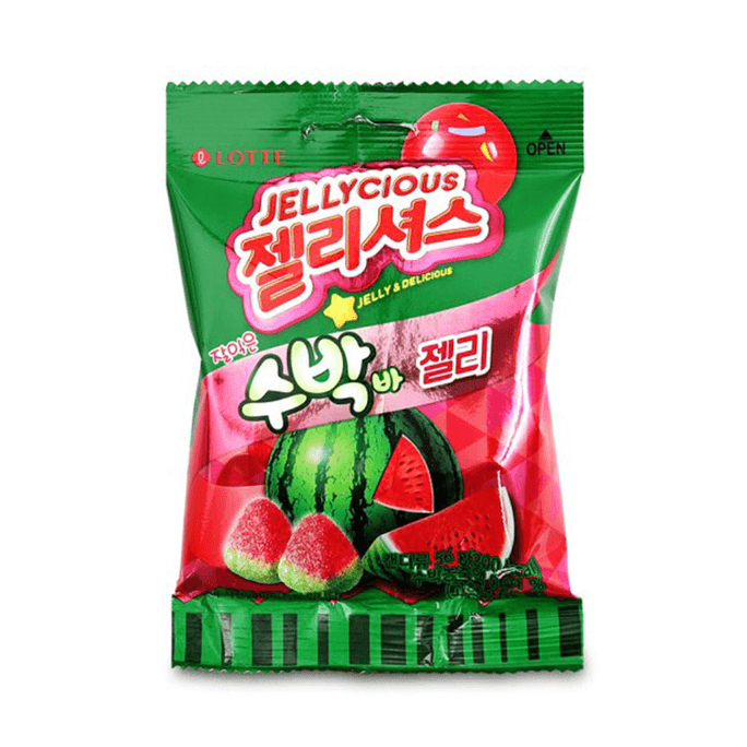 韩国LOTTE Korea乐天  Jellycious Watermelon Bar西瓜味 软糖56g