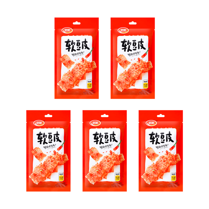 【Value Pack】Dried Bean Curd Sichuan Spicy Flavor, 2.12 oz*5