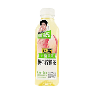 무설탕 과일차, 복숭아 레몬차, 473ml (16.9 fl oz) [설탕 0g, 지방 0g, 칼로리 0kcal]