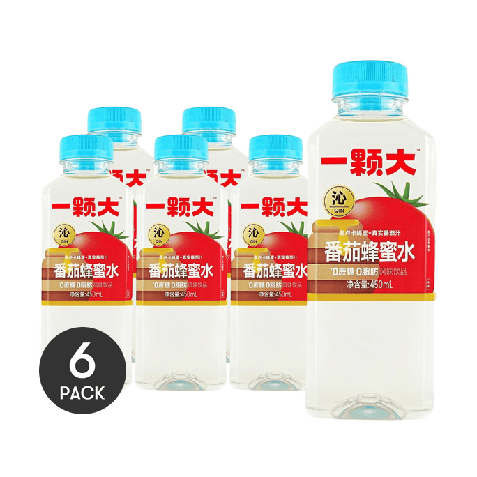 Tomato Honey Water, 15.2 fl oz *6【6 Packs】【0 White Sugar 0 Fat】