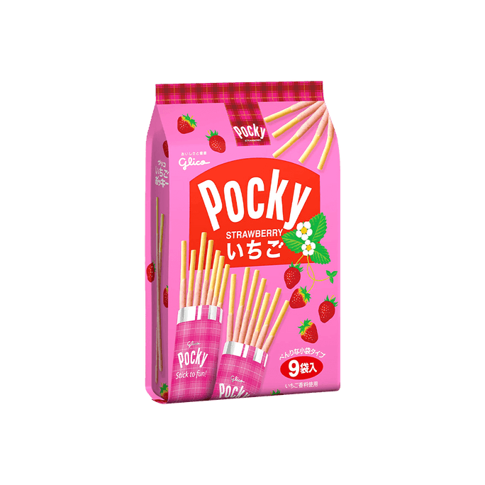 Japan Pocky strawberry 9 bag (new edition)