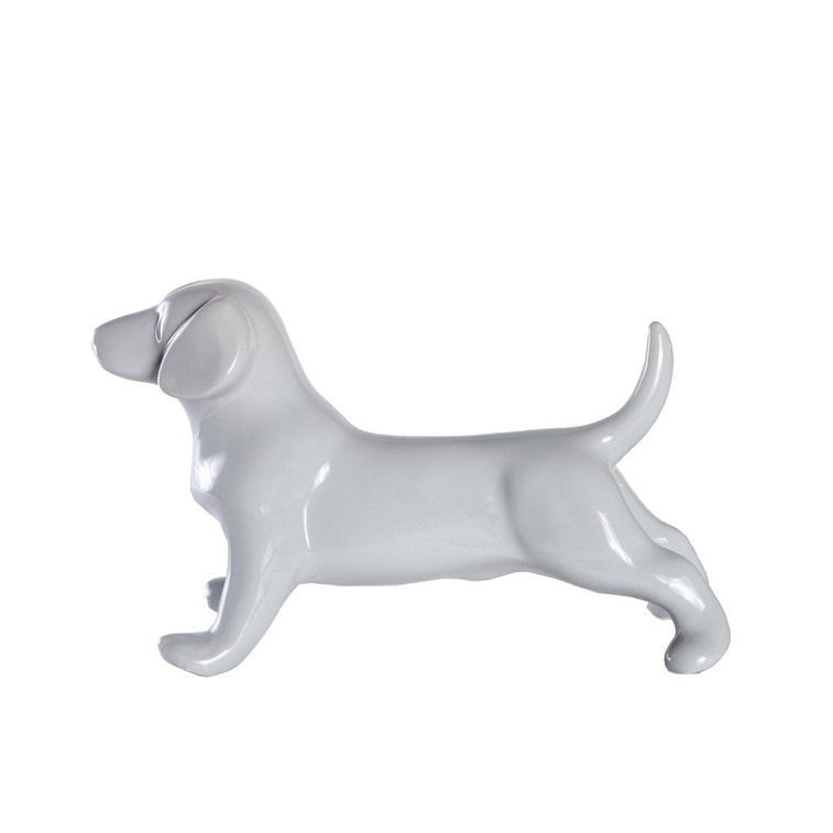 Petorama スタンディングビーグル セラミック犬 ホームデコレーション - ライトグレー 3