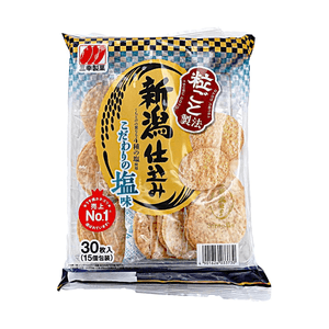 日本SANKO三幸制果 新潟盐味米饼 30枚 122g【日本米菓老字号】【一口咔嚓脆】【越嚼越香】【咸香不腻】【30枚大满足】