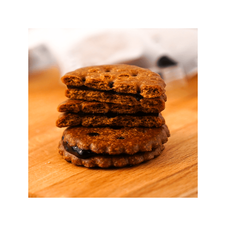 冬己 黑糖麦芽饼 夹心小圆饼干 258g 4