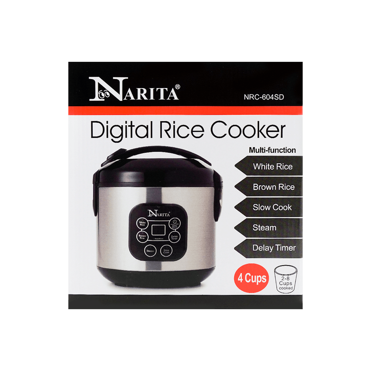 Aroma 2-8 Cup Stainless Steel Digital Rice Cooker & Multi-Cooker