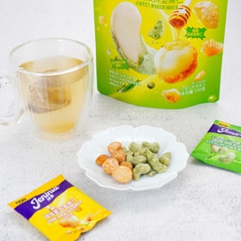 甘源 臻果 清甜双拼坚果仁 龙井绿豆沙味腰果仁+蜂蜜夏威夷果仁 120g