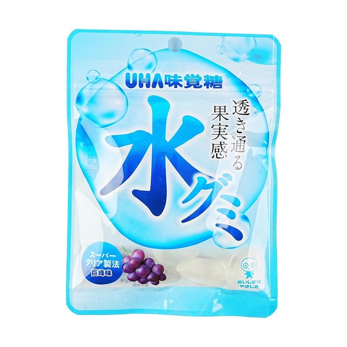 日本UHA悠哈 味覺糖 水色系列 透明水滴軟糖 巨峰葡萄口味 40g