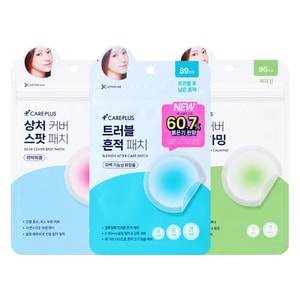 CARE PLUS 스팟 패치 트리오 세트, 패치 287개, 진정 96개 + 흉터 커버 102개 + 트러블 후 관리 89개, 하이드로콜로이드 여드름 보호 및 트러블 흔적 관리