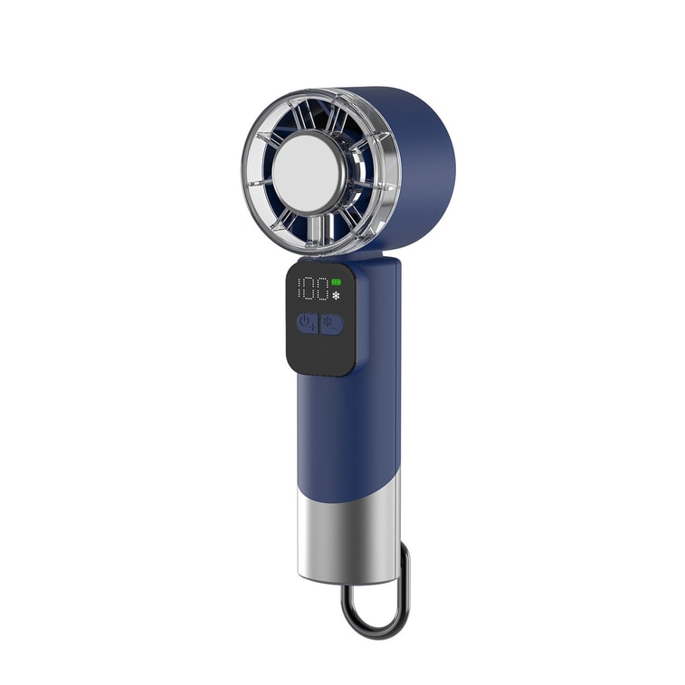 Handheld turbine mini fan for cooling and desktop dual-purpose portable mini wind cannon, standard star blue cooling fan, 1 unit set 7