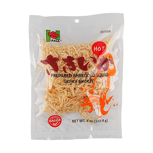 HANA 烟熏鱿鱼丝 辣味 113.4g 【烟熏风味】【鲜香劲辣】