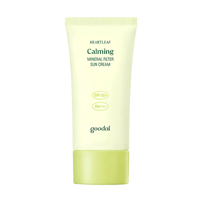 韓國GOODAL果達兒 魚腥草舒緩礦物濾光防曬乳 氧化鋅菸鹼醯胺 SPF50+·PA++++ 50ml 輕盈日常舒緩 抗氧保濕降溫 防水防寒 純素 敏感肌適用