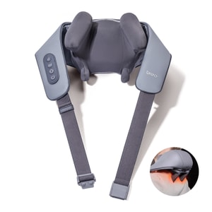 倍轻松 N5 mini颈椎按摩器 按摩披肩 肩颈按摩器斜方肌 腿腰颈部按摩仪颈椎 按摩枕头 灰色 生日节日礼物 美国直邮