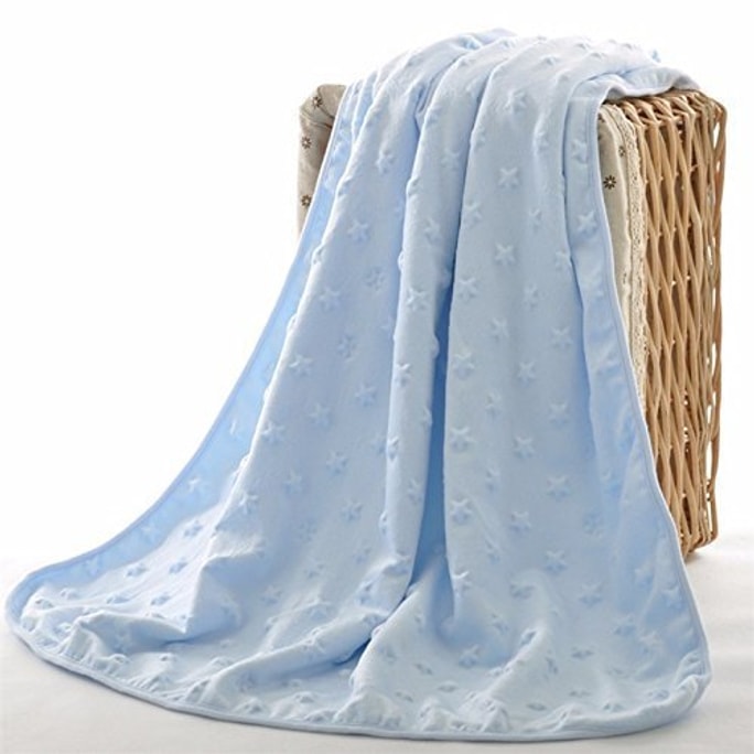 Premium Down 嬰幼兒美式保暖蓋毯 淡藍色2條入