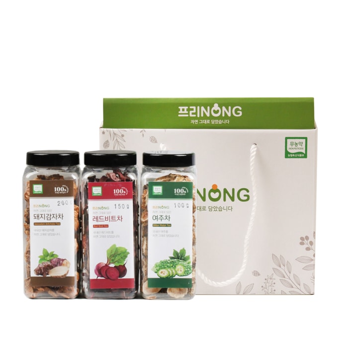 韩国 福瑞农 草本 茶 三合一 菊芋 干 红甜菜根 苦瓜 配方 无 咖啡因 无 添加剂 天然 健康 养生 茶 饮品
