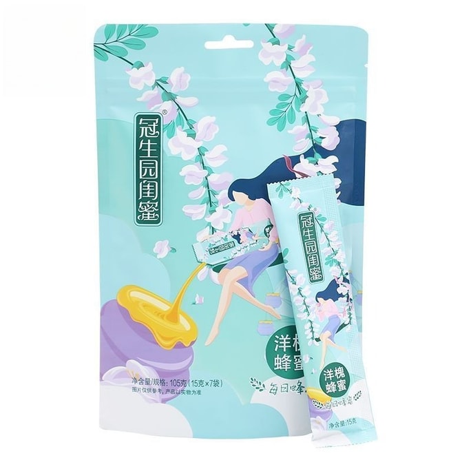 冠生园 便携条装洋槐蜂蜜小袋冲饮105g(15g*7)