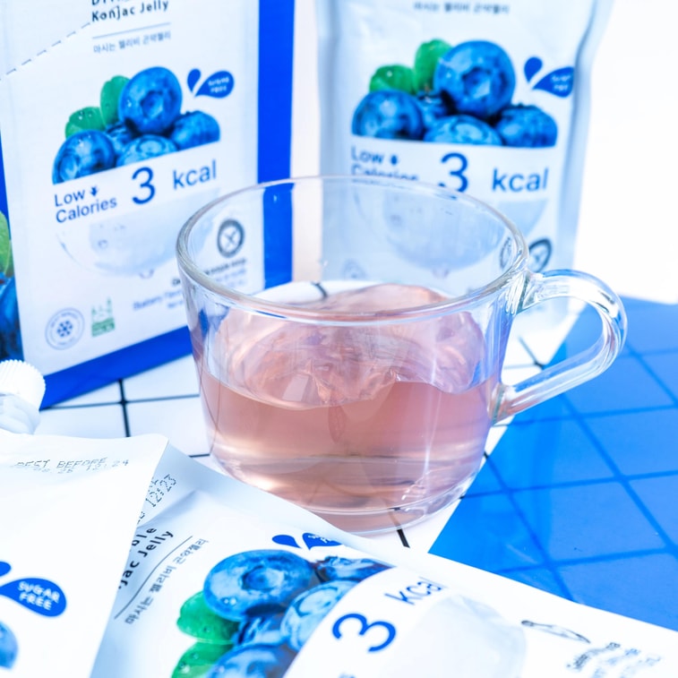 韩国JELLY.B 蒟蒻果冻 吸吸果冻 低卡0脂代糖饱腹感 150ml*10包 #蓝莓味 3Kcal 3