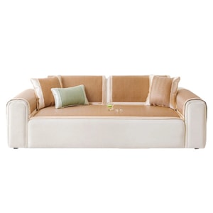 Ice vine mat cool feeling non slip sofa cushion straight sofa cooling mat and back cushion  Xiaxiao Coffee 70*210cm 1 piece