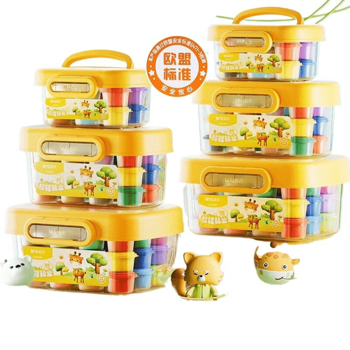 Ultra Light Air Dry Clay DIY Craft 24 Colors Bag Set With Tools