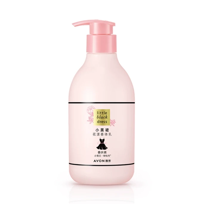 [중국 직배송] 프렌치 에이본 리틀 블랙 드레스 플라워 바디 로션 400g, 달콤한 꽃과 과일 향, 수분 공급, 보습, 건조 닭 피부 바디 로션