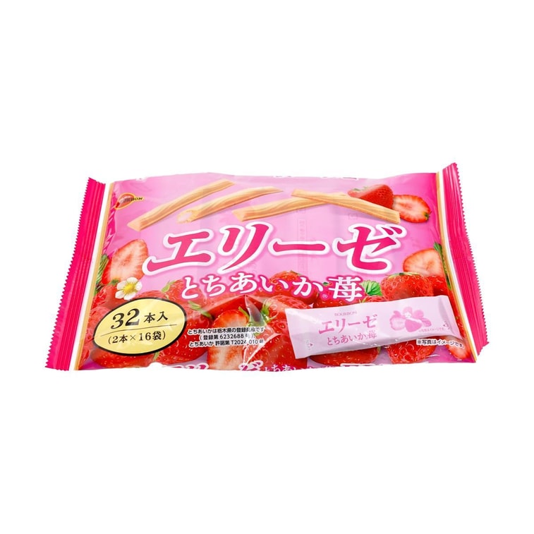 エリーゼ トチアイカ いちご、ストロベリークリームウエハースビスケットスティック、4.06オンス 5