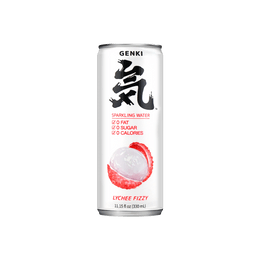 Genki Sparkling Water Lychee Flavor Cans 330ml