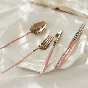 韩国SSUEIM MARIEBEL 餐具 4件套 舒适粉色