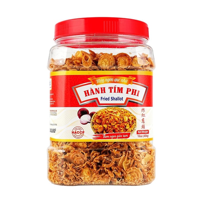 Fried Shallot -Hanh Tim Phi, 16 oz 【For Seasoning Braised Meat Rice, Mixed Noodles, And Mixed Rice】