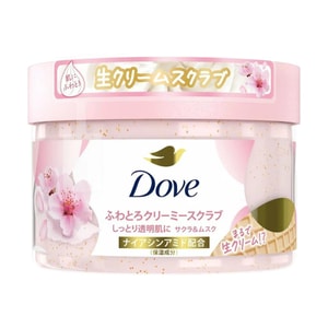 日本DOVE多芬 柔滑奶霜全身磨砂膏 温和去角质 改善暗沉 保湿水润透亮 298g #樱花与麝香