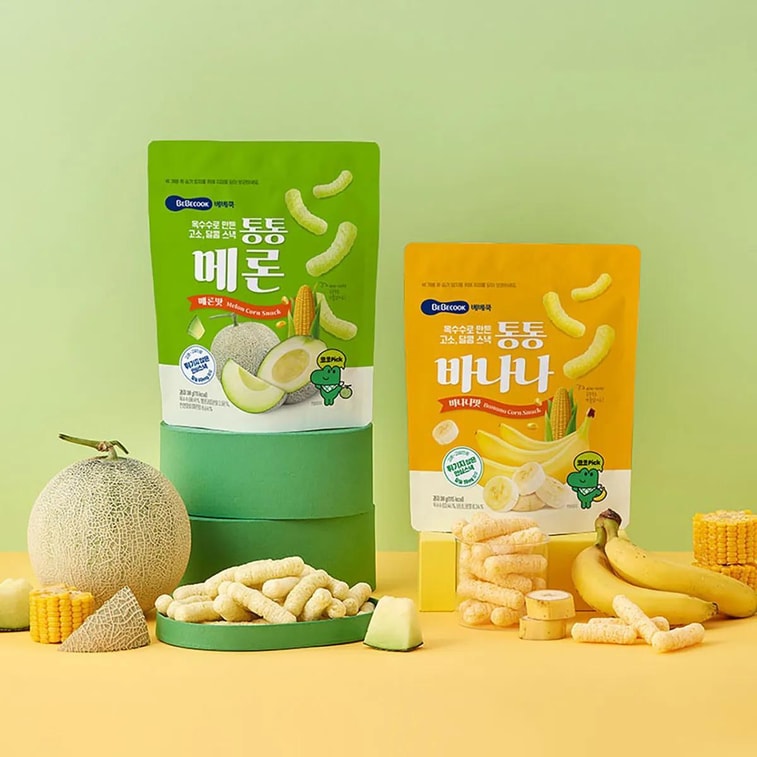 바나나 콘 스낵, 0.88 oz *2【2팩】【무첨가 아기 간식】 9
